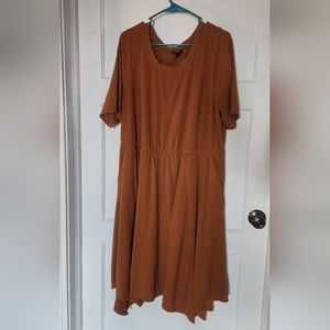 Mustard Skater Dress w Pockets